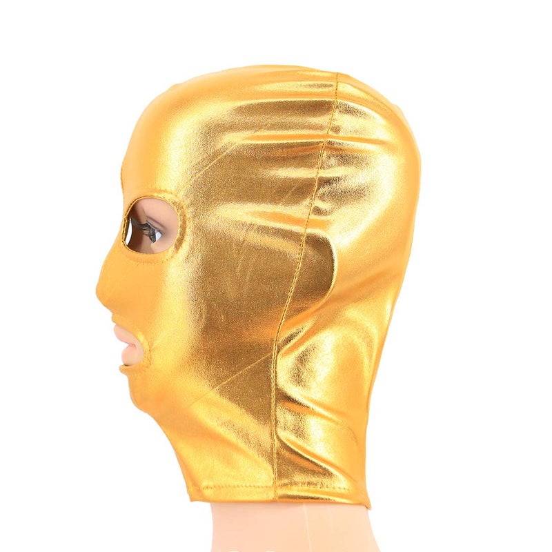 Vimoisa Metallic Cycling Face Neck Mask Hat Ultra Balaclava Hood(Gold) - Image 4